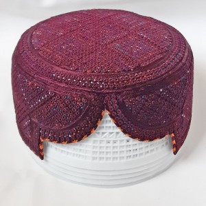 Reddish Maroon (Jamali) Yaqoobi / Zardari Cap or Topi MKC-893